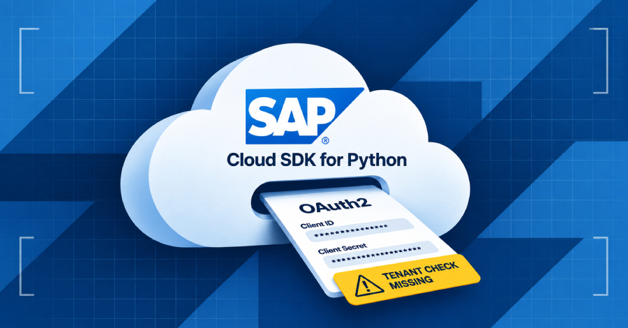 Критическая уязвимость CVSS 10 в SAP Cloud SDK для Python позволяет украсть учетные данные OAuth2 Критическая уязвимость CVSS 10 в SAP Cloud SDK для Python позволяет украсть учетные данные OAuth2